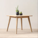 Wooden outdoor square dining table