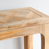 Detail of Arch Console Table pattern and texture.