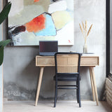 Mid-Century Desk paired with Moi Chair.