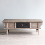 Front view of LUNAR Rattan Coffee Table.