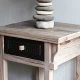 Texture details of LUNAR Rattan End Table.