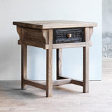 Perspective view of LUNAR Rattan End Table.