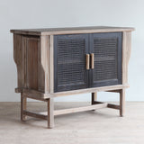 Perspective view of LUNAR Rattan Sideboard 2 doors.