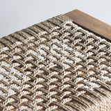 The weaving detail of LYON Bench's seat.