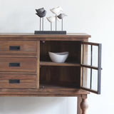 Half detail of Rome Sideboard with door opened.