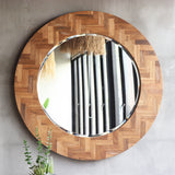 Front view of Mozaic Round Mirror.