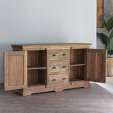 Perspective view of LYON Sideboard with doors opened.