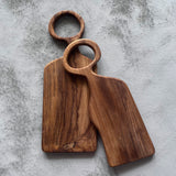 Top view Organic Cutting Board with one board placed on top of the other.