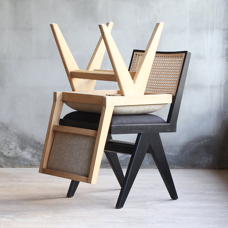 Two Torino Chairs stacked together.