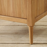 Wooden cabinet on a wooden floor