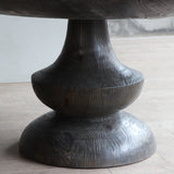 Bali Dining Table turning legs' shape and texture details.