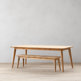 Outdoor wooden bench with slatted top 
