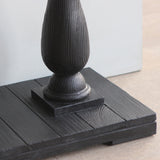 Wood grains detail on the Monarch Console Table in black finish.