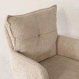 Beige chenille fabric chair